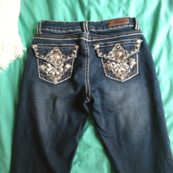 Cute Bedazzled Y2K Denim Jeans - Picture 2 of 4
